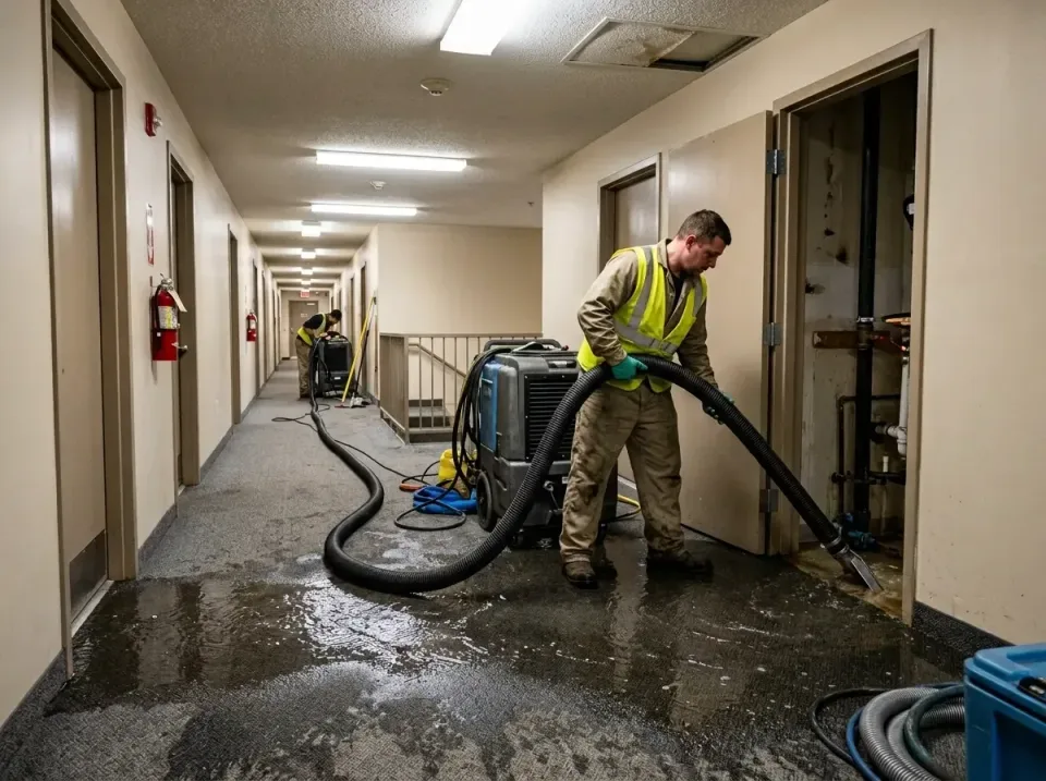 multi-unit-apartment-hallway-f-005 — frequently asked questions, Emergency Burst Pipe Water Extraction & Removal in Slatingt…
